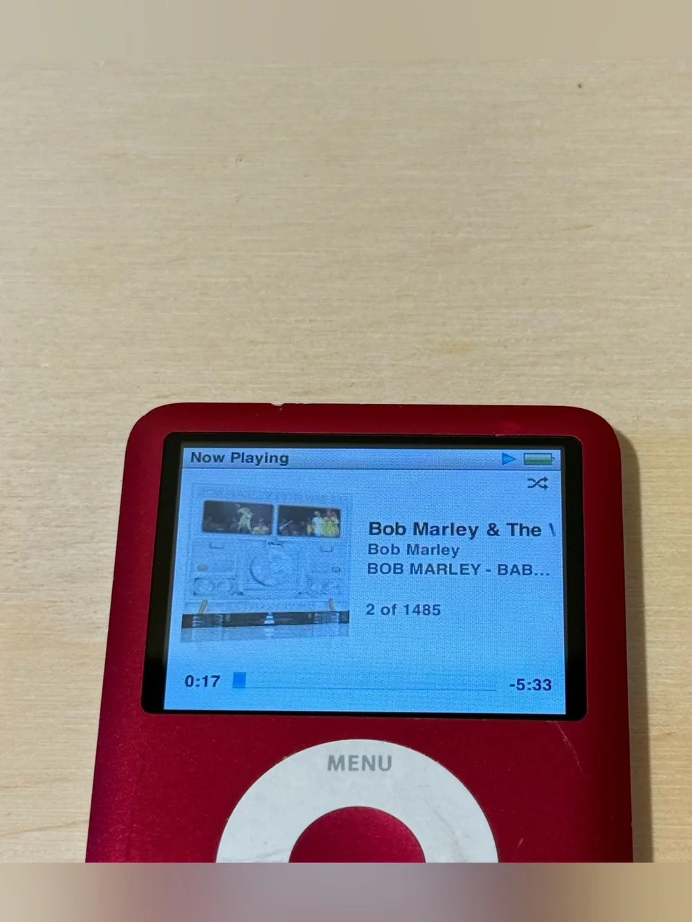 iPod Nano A1236 8GB Red Tested Battery 8-10Hr w/Charg-1485-Songs Read Info Blw!